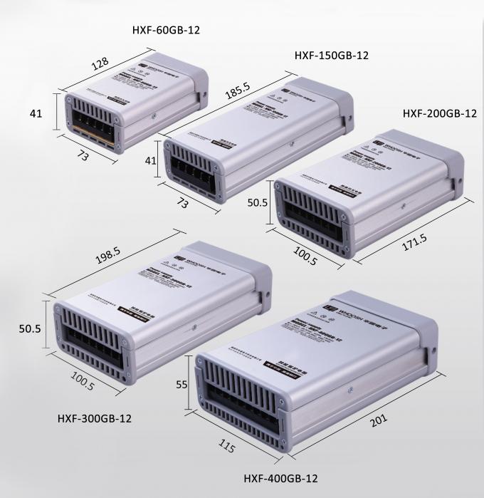 180-264Vac wasserdichte LED Stromversorgung 5Amp 12V 60W SMPS für LED-Beleuchtung 3